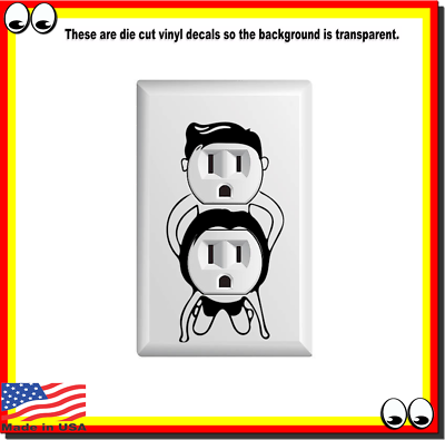 #ad Electrical Outlet Cover Decal Sticker Adult Decal Wall Plate Funny Dorm prank $5.50