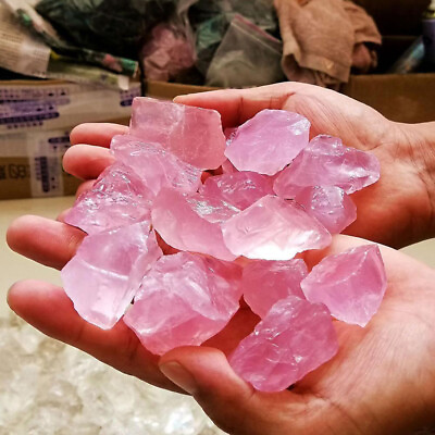 #ad 100g Pink Rose Quartz Natural Raw Rough Crystal Mineral Specimen Rock Stones TD $11.29