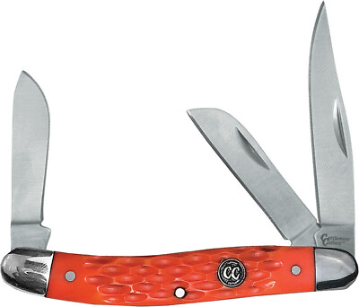 #ad Cattleman#x27;s Cutlery Orange Handle Signature Stockman 3Cr13 Folding Knife 0001JOD $18.84