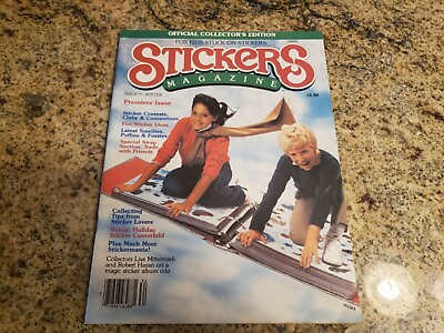 #ad Vintage Stickers Magazine 1983 Premiere Issue #1 Winter Collector#x27;s Edition $74.50