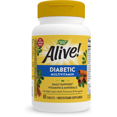 #ad Nature’S Way Alive Diabetic Multivitamin Alpha Lipoic Acid High Potency B Vit $19.98