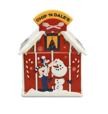 #ad Disney Walt#x27;s Holiday Lodge Mickey Friends Holiday Christmas Cookie Jar New $17.39
