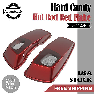 #ad Hard Candy Hot Rod Red Flake 6x9quot; Saddlebag Speaker Lids For Harley Touring 14 $419.00