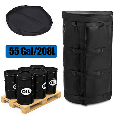 #ad 55 Gal. Drum Heater 1100W Electric Drum Heating Blanket Barrel Heater Adjustable $191.00