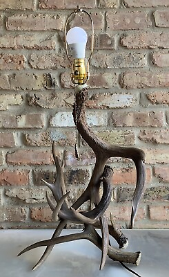 #ad Deer Antler Lamp Natural Shed Vintage 30”X20” $60.00