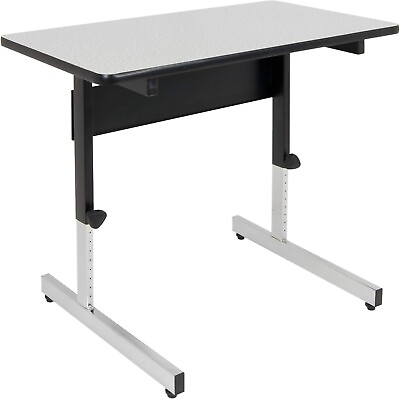 #ad Calico Designs Adapta Desk Height Adjustable Desk 23quot; 33.5quot; Spatter Gray $69.74