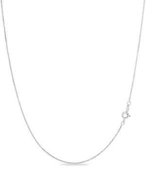 #ad Solid .925 Sterling Silver 1mm Box Chain Necklace 12 40 inches $12.63