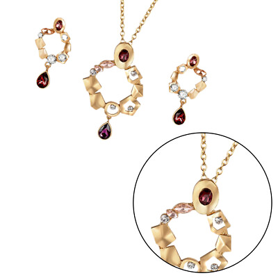 #ad Water Drop Pendant Necklace Earrings for Women Trendy Jewelry Set Sets $7.99