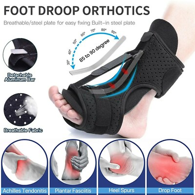 #ad Plantar Fasciitis Night Splint Adjustable Foot Drop Ankle Brace Support Toe Pain $9.55
