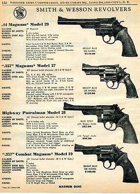 #ad 1959 Print Ad of Smith amp; Wesson Samp;W Model 29 27 28 19 357 Magnum Revolver $9.99