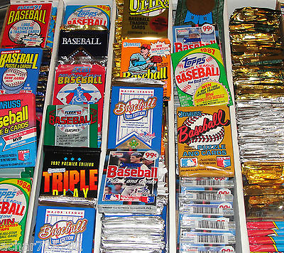 #ad #ad HUGE Lot of 100 Unopened Old Vintage Baseball Cards in Wax Cello Rack Packs $10.60