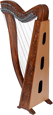 #ad Midwest 29 Strings Celtic Style Brown Lever Harp with Bag Tuning Key and String $760.75