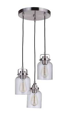 #ad Foxwood 3 Light Chandelier in Brushed Polished Nickel $163.90