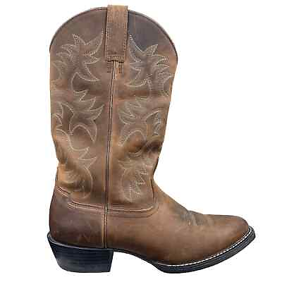 #ad Ariat Mens Heritage Round Toe Brown Leather Western Boots Size US 10 D $119.00