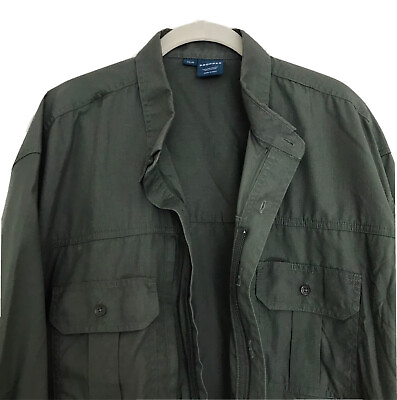 #ad Men#x27;s 2XL Propper Tactical Green Long Short Sleeve Zipper Front Shirt.Versatile $22.95