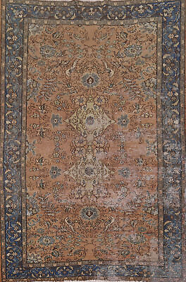 #ad Antique Distressed Wool Tebriz Traditional Hand knotted Rug Area Carpet 5x7 $533.00