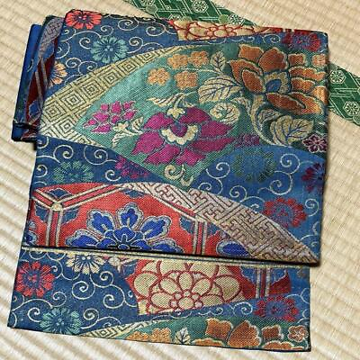 #ad Nagoya Obi Kimono Pure Silk Antique $108.99