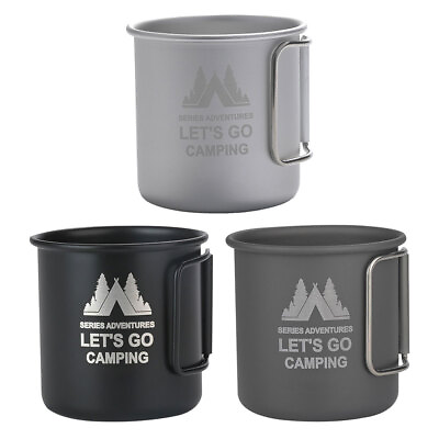 #ad 300ML Outdoor Camping Cup Portable Water Cup Mug With Foldable Handle Drink Cup $10.19