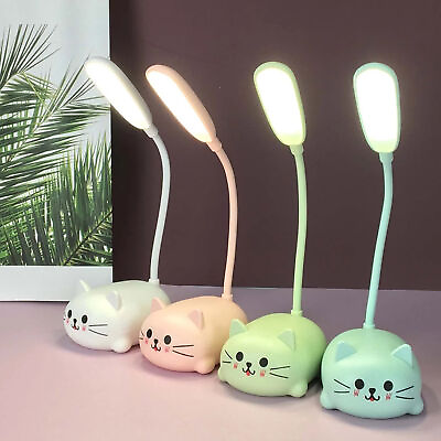 #ad Mini Cat USB Lamp LED Cute Animal Night Light Rechargeable Table Lamp $14.99