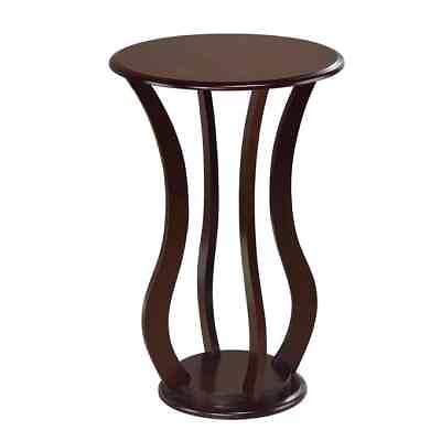 #ad Coaster Furniture Round Top Accent Table Cherry Plant Stand 900934 $87.99