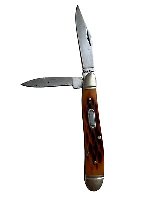 #ad rough rider knife 440 Razor Sharp Steel Pocket Knife 2 Blades $17.99