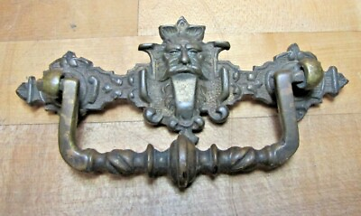 #ad Devil Beast Monster Antique Pull Bronze Brass Decorative Arts Figural Hardware $295.00