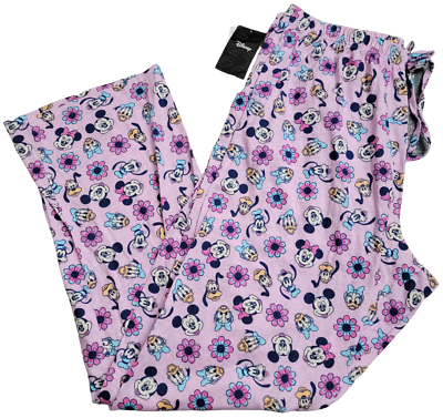 #ad Official Disney Mickey amp; Friends Purple Comfy Pajama Sleepwear Lounge Pants $19.99