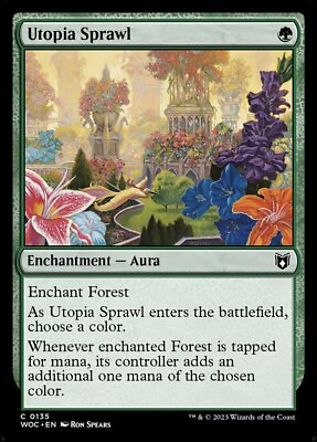 #ad 4x Utopia Sprawl NM Wilds of Eldraine Commander SPARROW MAGIC $1.89
