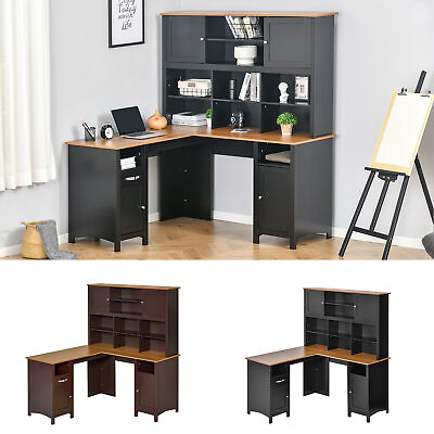 #ad L Shaped Desk PC Laptop Table Multi Usage Laptop Desk amp; Home Office Desk $298.99