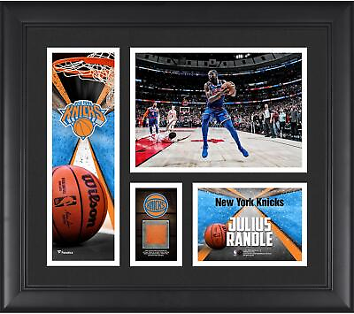 #ad Julius Randle New York Knicks FRMD 15x17 Collage with a Piece of Team Used Ball $79.99