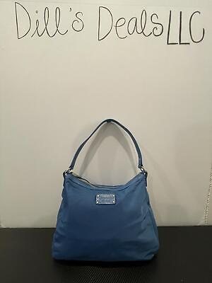 #ad Kate Spade Blue Leather Hobo Shoulder Handbag Purse $26.46