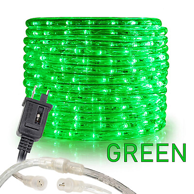 #ad Green Flexible LED Rope Light Accent Indoor Outdoor Tree 10 20 25 50 100 150FT $29.95