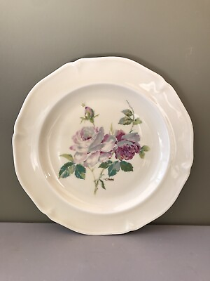 #ad Plate Antique Factory Royal Limoges France Model D#x27;Artois Flowers Pink Roses $16.31