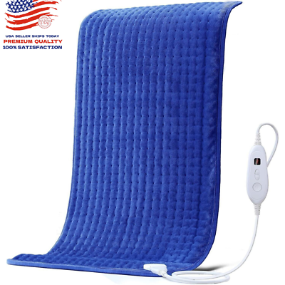 #ad Ultra Large 17x33quot; Electric Heating Pad for Back Pain Cramp 6 Heat Settings Auto $31.49