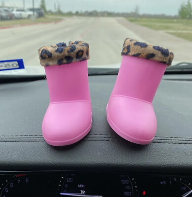 #ad Pink Boots with Leopard Shoes fits 18 inch American Girl Shoes B19 $9.95