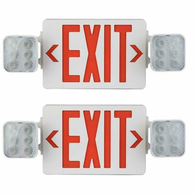 #ad 2Pcs Pack LED EXIT Sign Light Combo with 3hrs Emergency back up $45.00