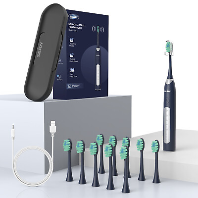 #ad SEJOY Electric Toothbrush Sonic Movement Clean Teeth Portable Rechargeable $18.90