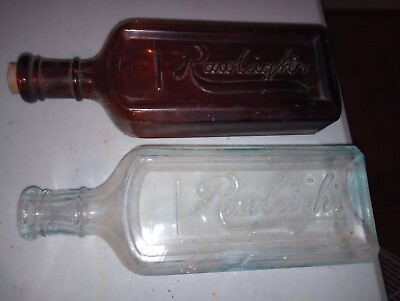 #ad Rawleigh#x27;s Brown amp; Clear Bottles Vintage $11.99