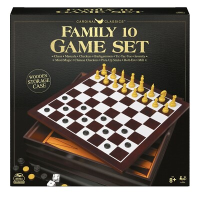 #ad Family 10 Classic Games Set for Families and Kids Ages 8 and up $25.70