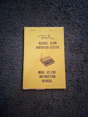 #ad Vintage 1978 Regency Weather Alarm Monitoradio Receiver Instruction Manual Rare $14.50
