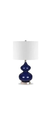 #ad Double Gourd Table Lamp in Navy Blue $55.00