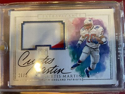 #ad Curtis Martin 2019 Impeccable Extravagance Patch On Card Auto Patriots 25 $149.00