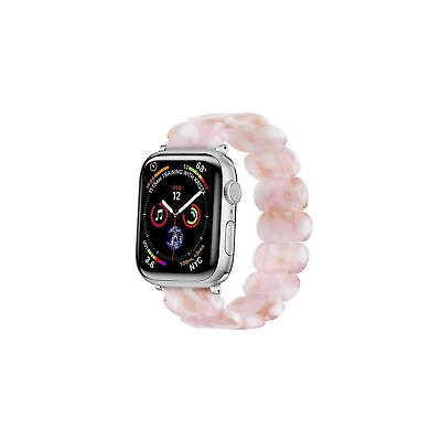 #ad Worryfree Gadgets Stretchy Resin Wristband for Apple Watch Pink 38 40 41mm $25.58