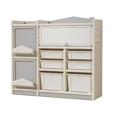 #ad Multilayer Toy amp; Book Storage Children#x27;s Floor Shelf with Building Block Space $229.84