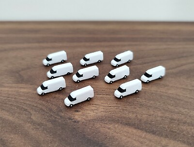 #ad 10x White COURIER SPRINTER VANS Cargo Airport Aircraft Vehicles 1:400 Scale GBP 9.95