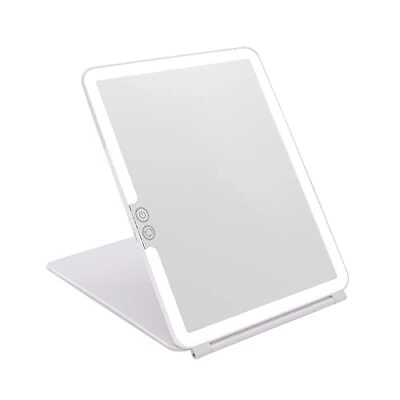 #ad Large Travel Makeup Mirror with Lights 3 Colors Light Mode Built in 1800mA Ba... $30.58