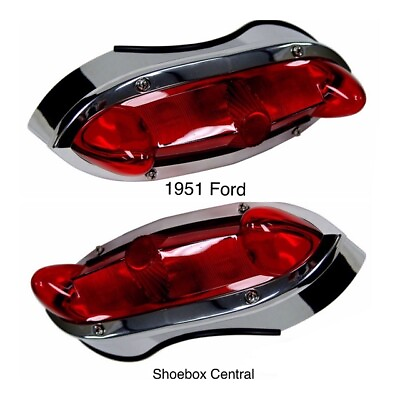 #ad 1951 Ford Complete Tail Light Assemblies Pair $218.50