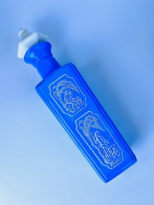 #ad Vintage 1960s Jim Beam blue milk glass decanter $23.99