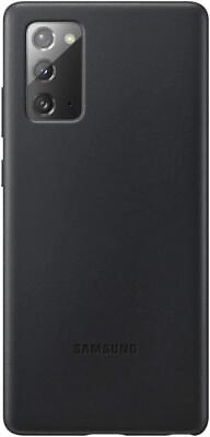 #ad Genuine Official Samsung Galaxy Note 20 Leather Case Cover Black New $20.21