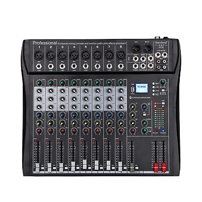 #ad Dt8 Professional Mixer Sound Board Console 8 Channel Desk System Interface Dig $162.35